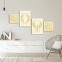 Wallity Cuadro Decorativo de 4 Piezas 4PBCT-18 Multicolor